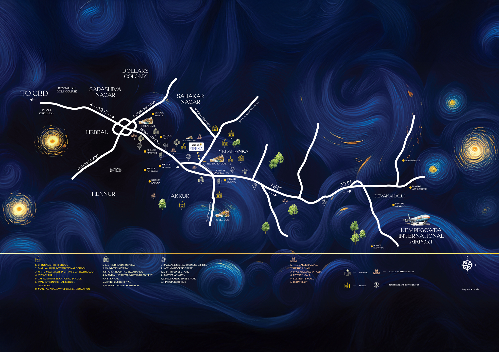 Brigade Eternia Yelahanka Location Map